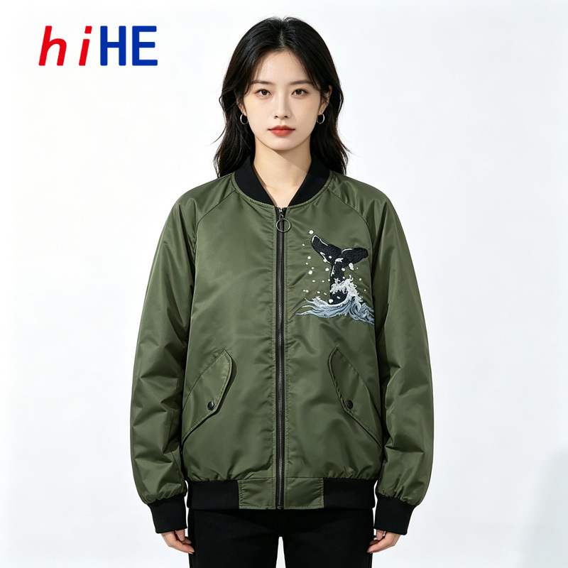 Embroidery University - 수카잔 자수 봄버 재킷 남녀 공용