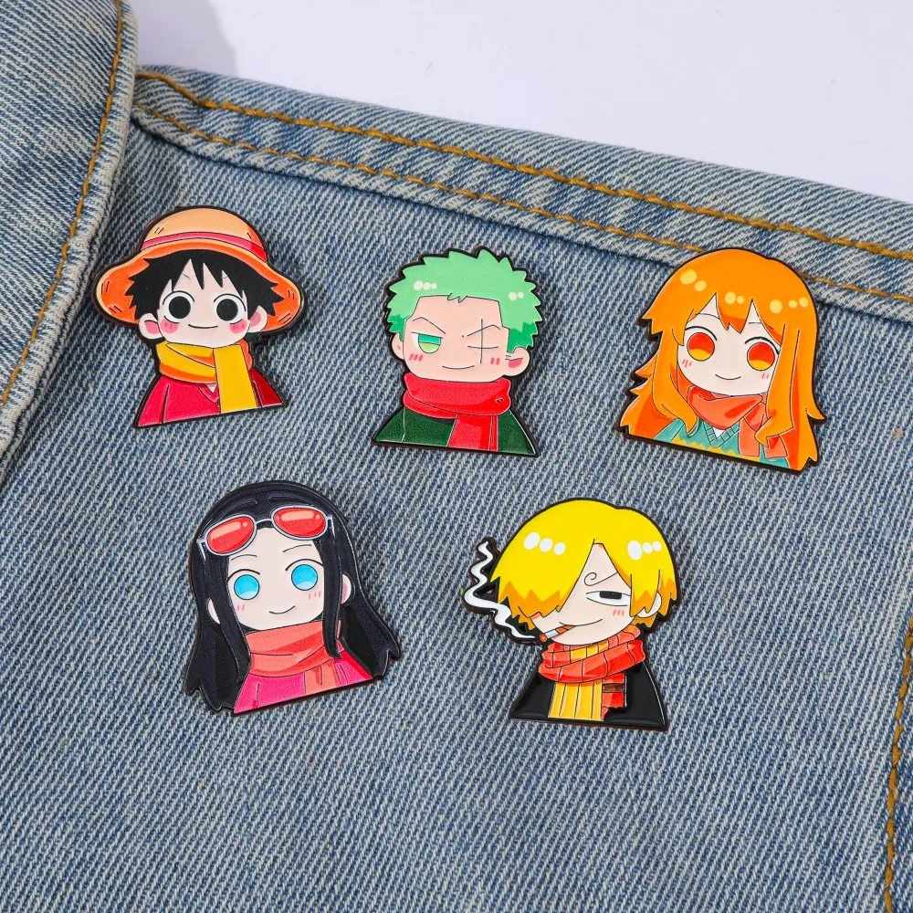 Embroidery Garment - 5개 귀여운 애니메이션 만화 브로치 재미있는