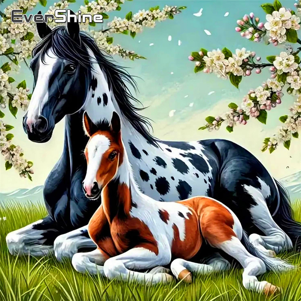Embroidery Design Patterns Flowers - 에버샤인 카운티드 크로스 스티치 말 동물