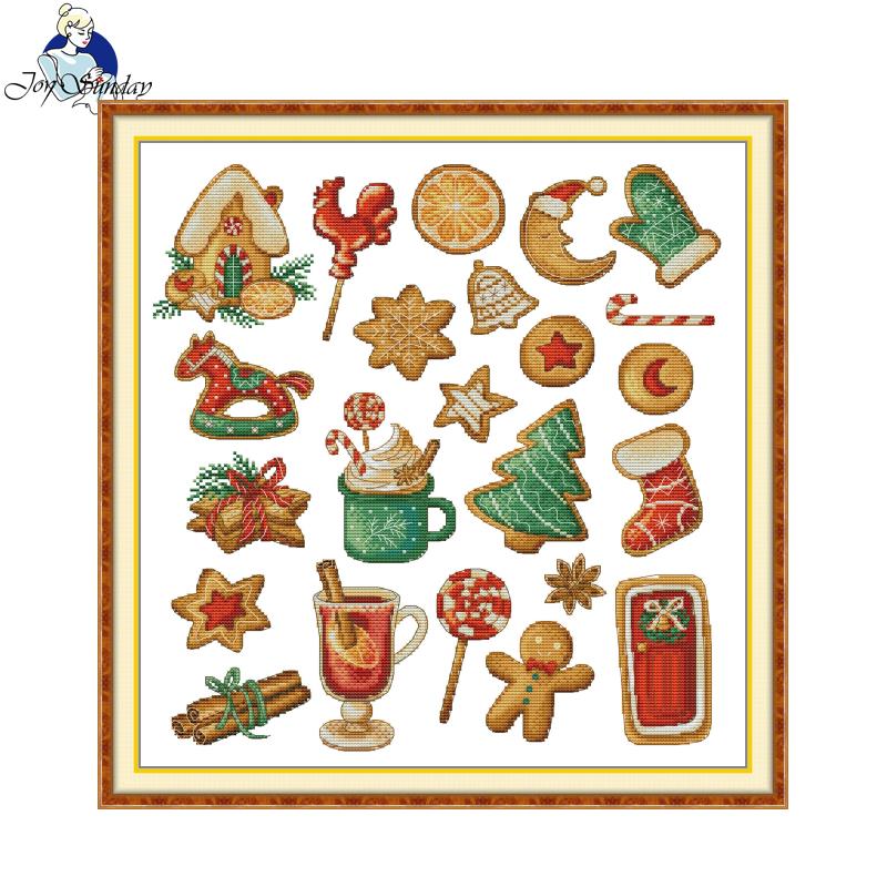 Embroidery Xmas Ornaments - 크로스 스티치 키트 진저브레드 사진 갤러리