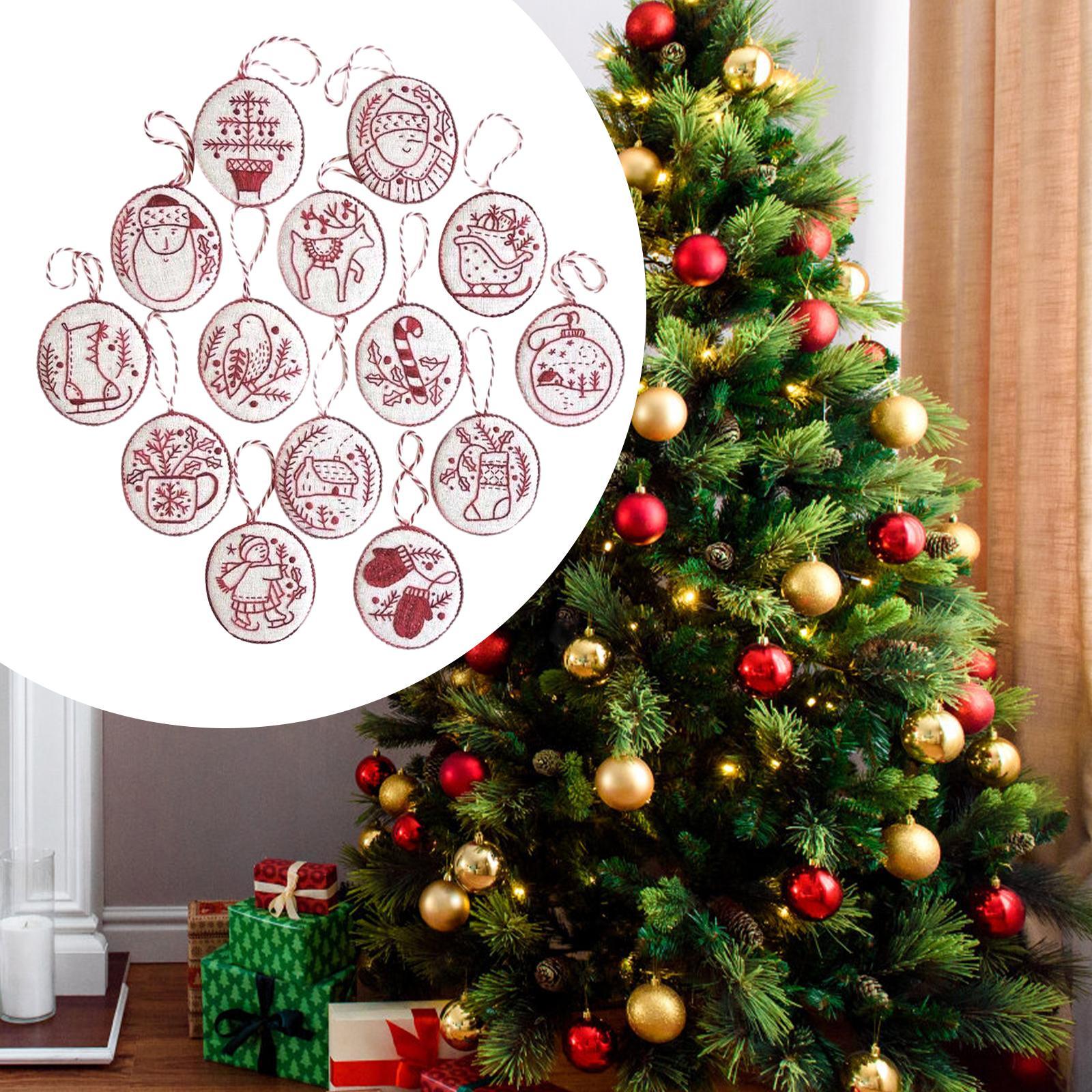 Embroidery Xmas Ornaments - 손 자수 크리스마스 장식품 키트 크리스마스